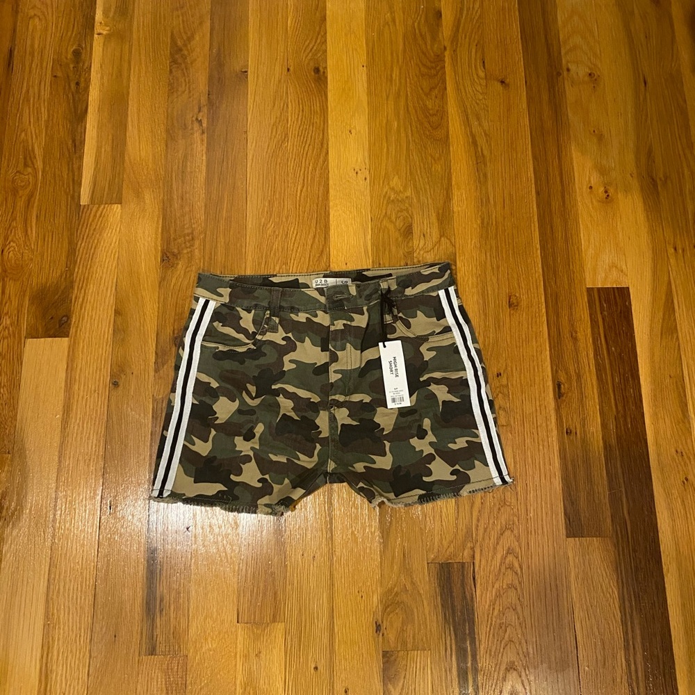 Army green jean shorts